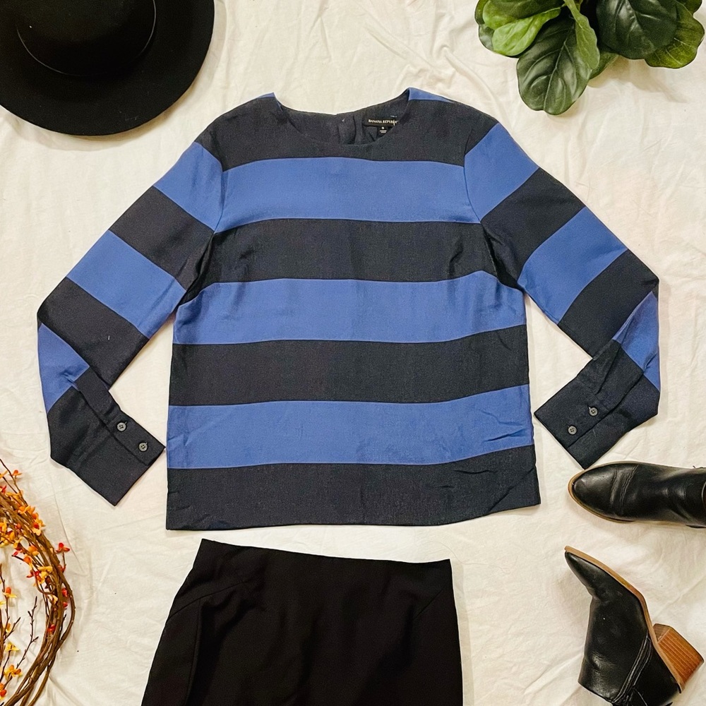 Banana Republic Striped Oversized Shimmering Shirt Size Small